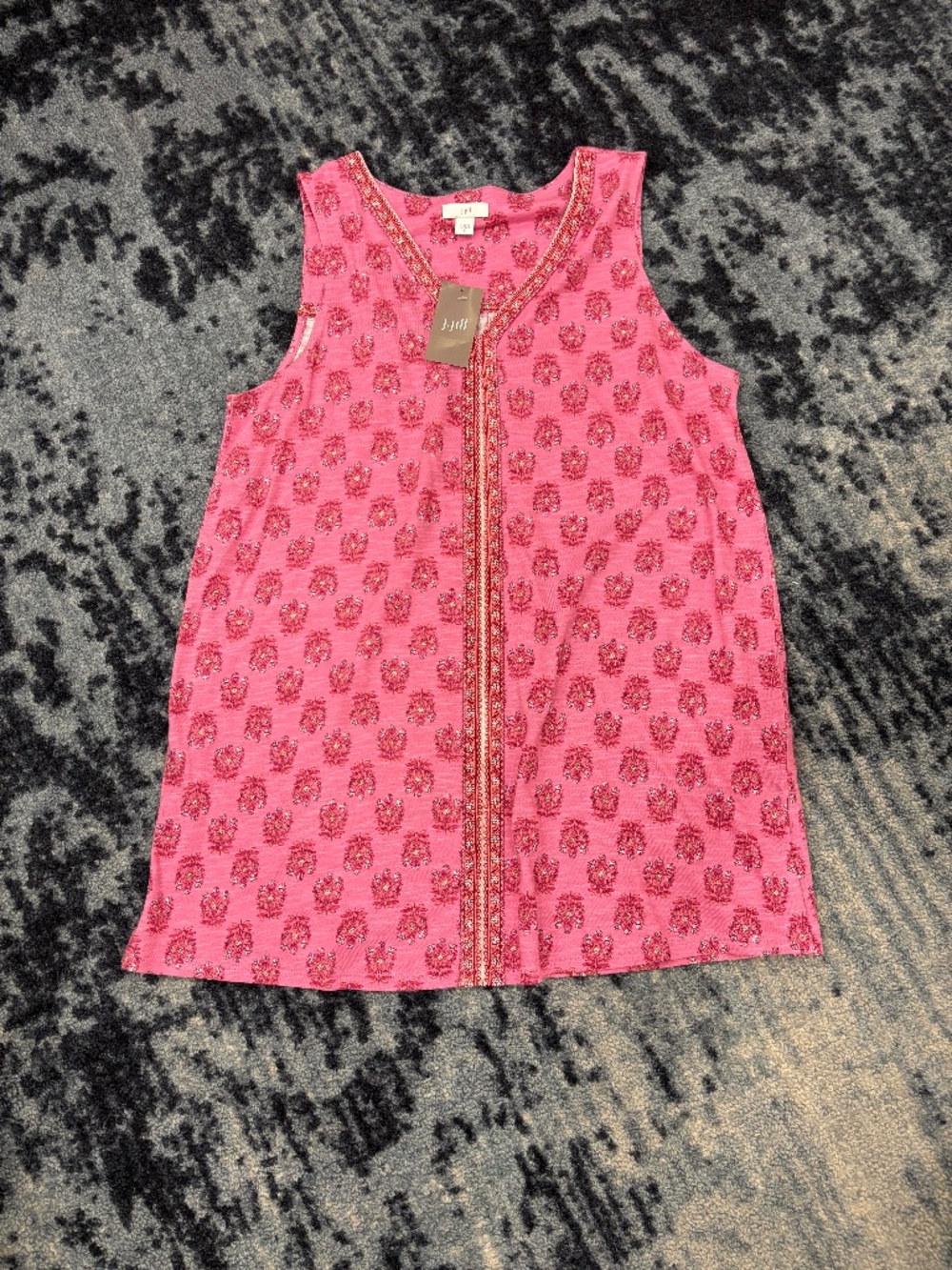 NWT J. Jill Pink Sleeveless Tunic Top S